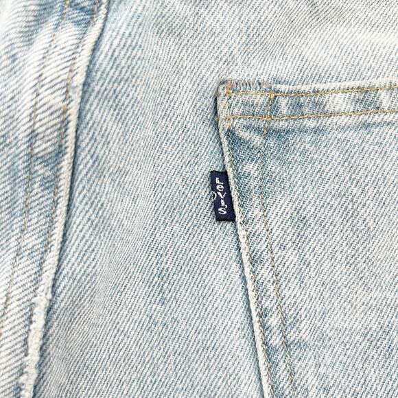 Levis Made & Crafted Womens Distressed Raw Hem Cut Off Denim Shorts Size 32 Blue - Picture 6 of 9